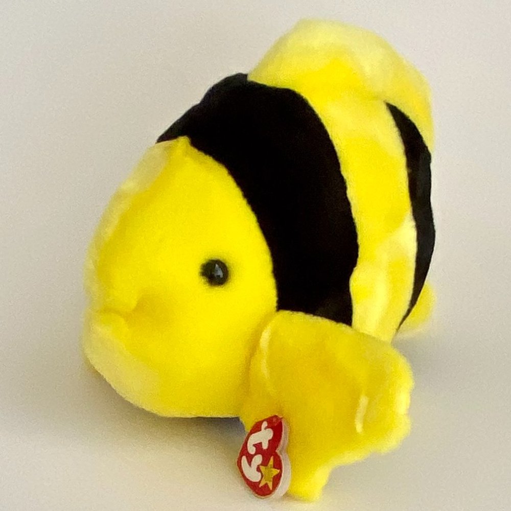 TY Beanie Buddies Plush "BUBBLES"  the Fish Buddy Stuffed Animal Toy w/ Tag 11”